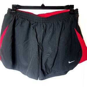 Nike Women's Running Track Shorts Black and Red Size XL